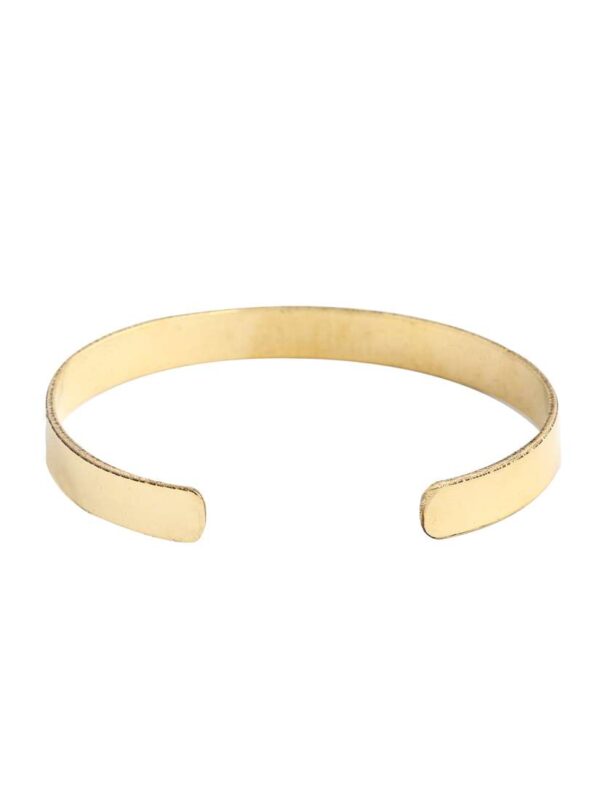 Golden Color Stainless Steel Open Cuff Kara/Bracelet For Men