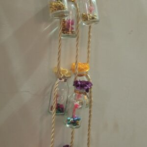 Wall Hanging Mini Glass Bottles With Rope For Wall Decor