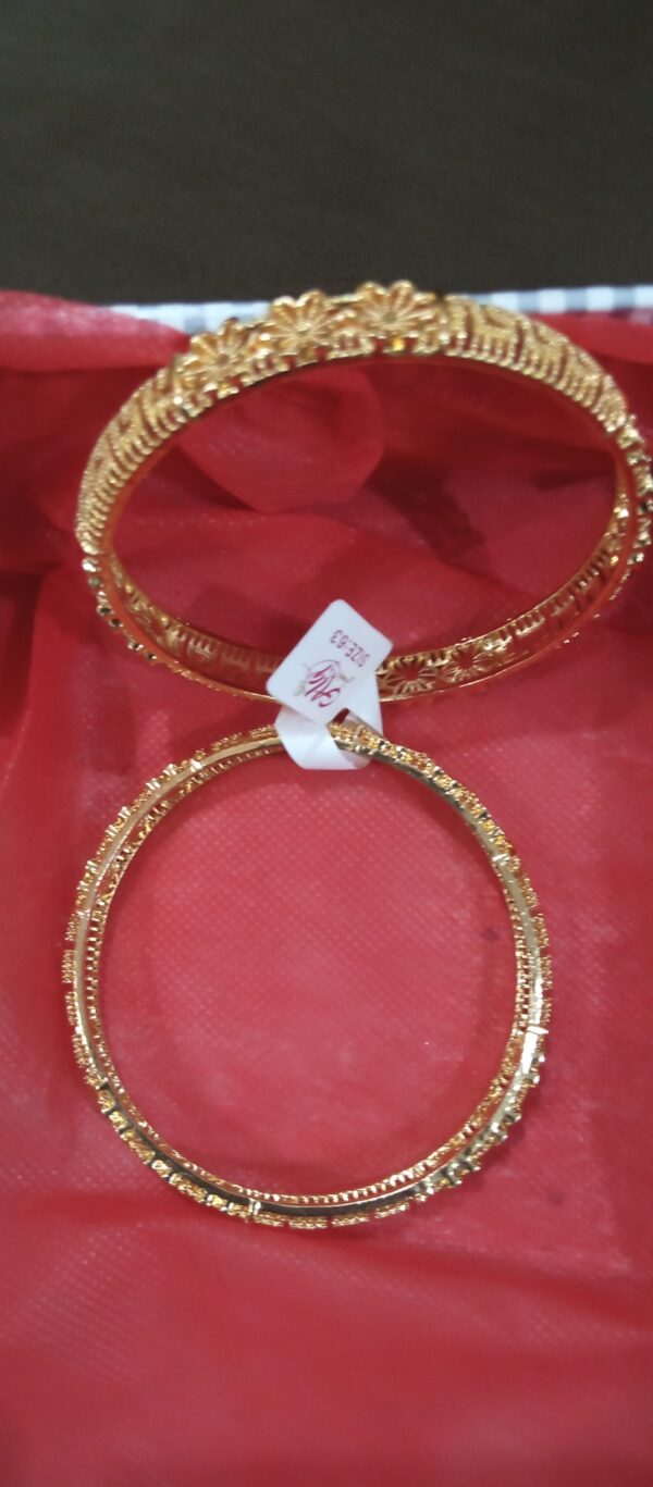 Artificial gold bangles size 2.6