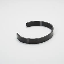 Black stainless steel bracelet, mens stainless steel bracelet