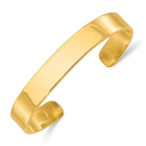 Golden Color Stainless Steel Open Cuff Kara/Bracelet For Men